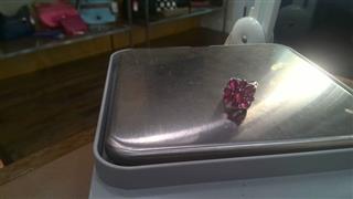 Ruby Lady's Silver & Stone Ring 925 Silver 4.99g